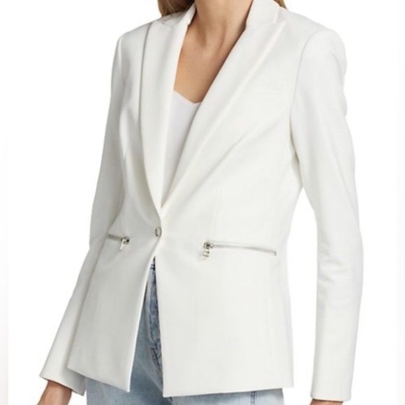 Veronica Beard classic white scuba Dickey jacket blazer NWT - Picture 3 of 13